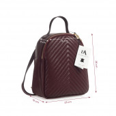 Rucsac dama din piele naturala DiAmanti Tommaso Bordo Scuro